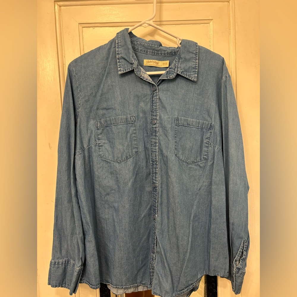 Denim button down size xxl